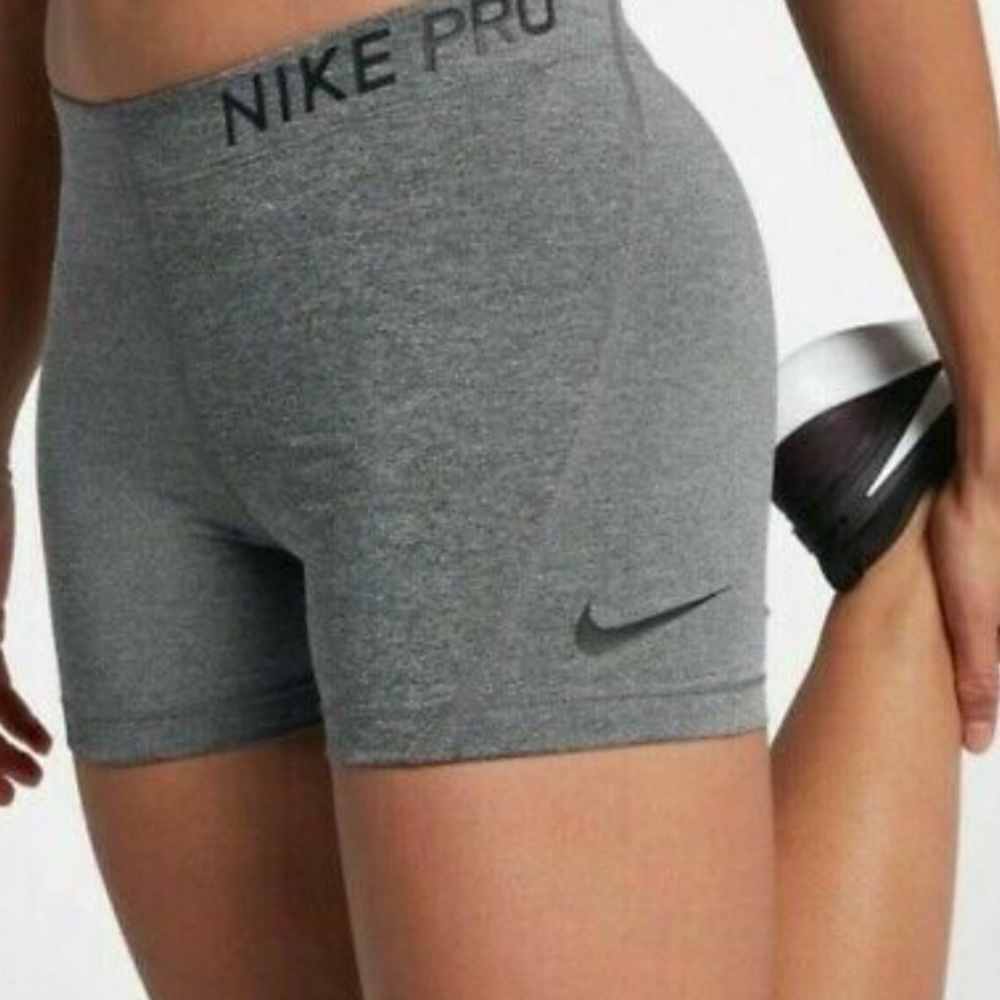Nike Womens Pro 3” Dri Fit Compression Shorts Gray